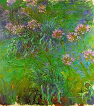 Agapanthe Claude Monet Fleurs impressionnistes Peinture à l'huile